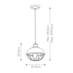 Feiss Pendant from the Urban Renewal range. Urban Renewal  1 Light Pendant - Antique Forged Iron Product Code = FE-URBANRWL-P-B