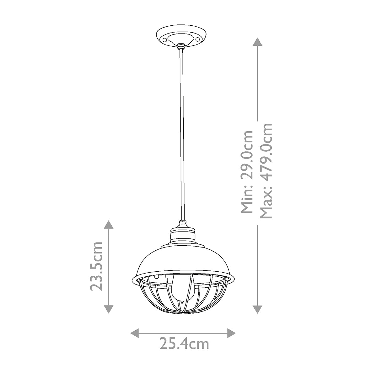 Feiss Pendant from the Urban Renewal range. Urban Renewal  1 Light Pendant - Antique Forged Iron Product Code = FE-URBANRWL-P-B