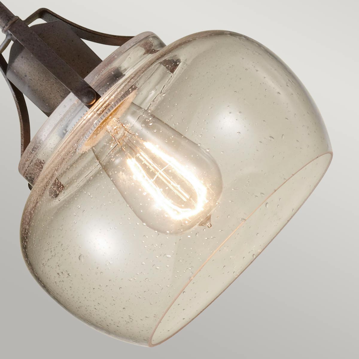 Feiss Pendant from the Urban Renewal range. Urban Renewal 1 Light Mini Pendant - Rustic Iron Product Code = FE-URBANRWL-P-H