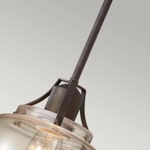 Feiss Pendant from the Urban Renewal range. Urban Renewal 1 Light Mini Pendant - Rustic Iron Product Code = FE-URBANRWL-P-H