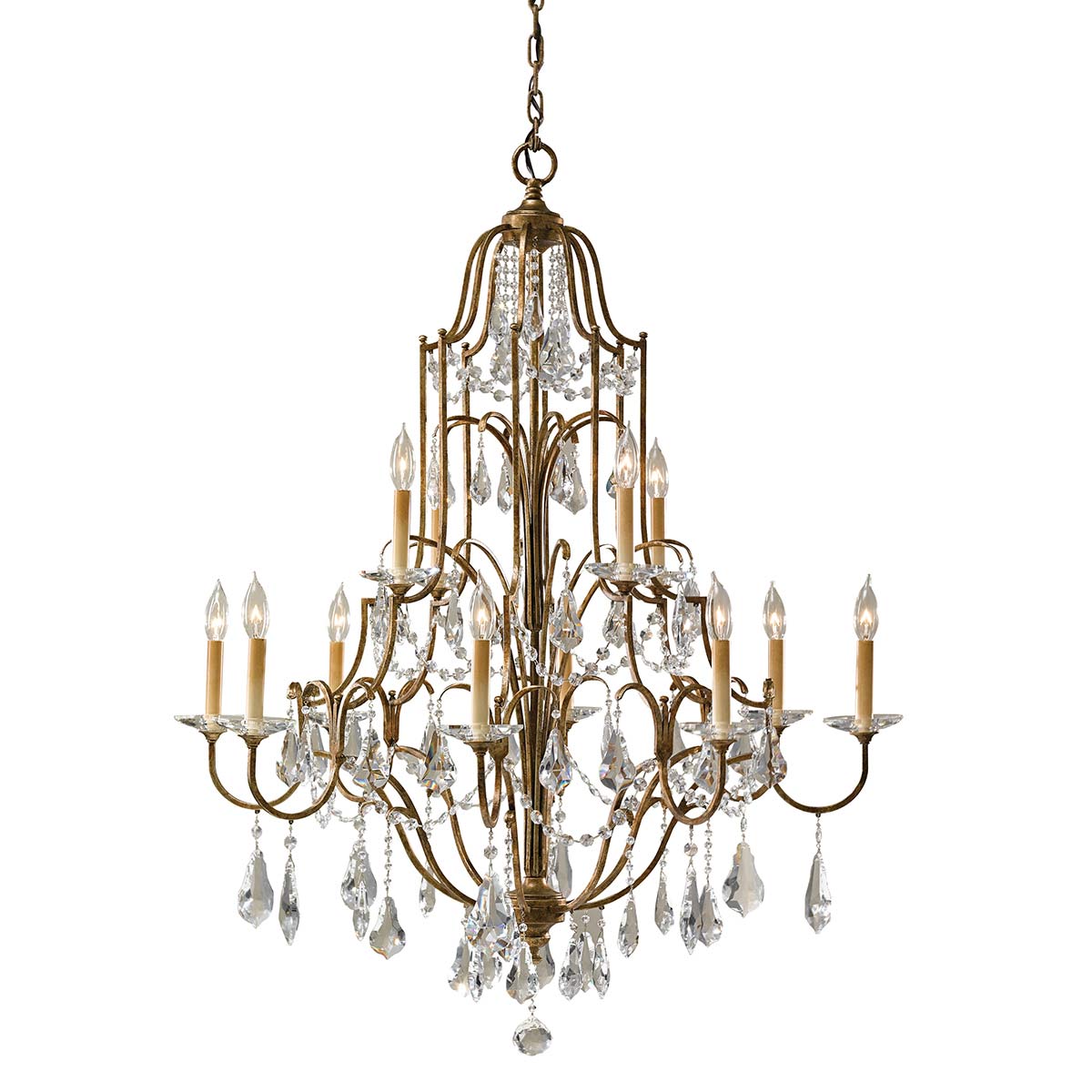 Feiss Chandelier from the Valentina range. Valentina 12 Light Multi-Light-Tier Chandelier Product Code = FE-VALENTINA12