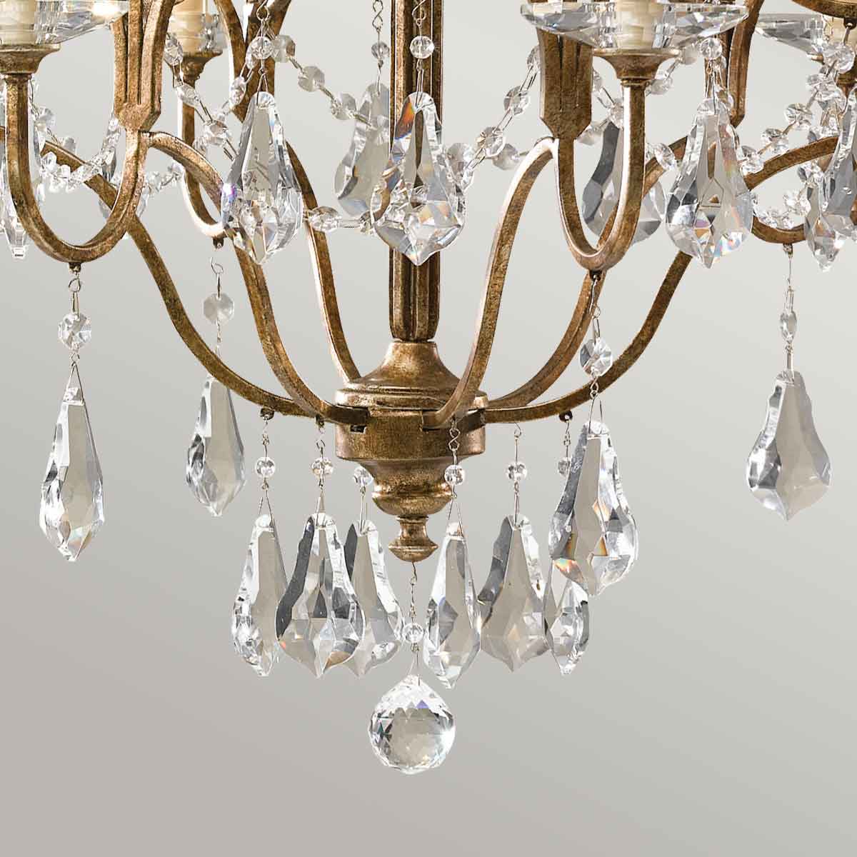 Feiss Chandelier from the Valentina range. Valentina 6 Light Chandelier Product Code = FE-VALENTINA6