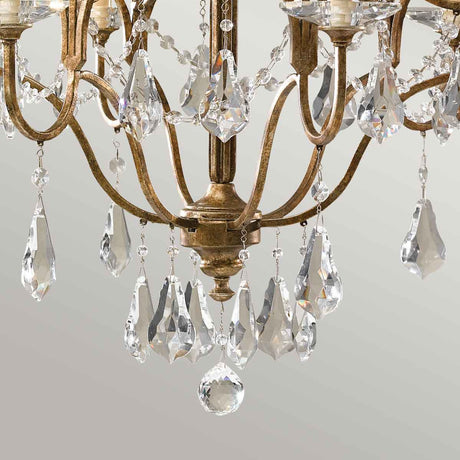 Feiss Chandelier from the Valentina range. Valentina 6 Light Chandelier Product Code = FE-VALENTINA6