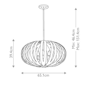 Feiss Chandelier from the Woodstock range. Woodstock 6 Light Large Chandelier  Product Code = FE-WOODSTOCK-P-L