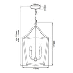 Feiss Pendant from the Yarmouth range. Yarmouth 4 Light Pendant – SKU FE-YARMOUTH-4P