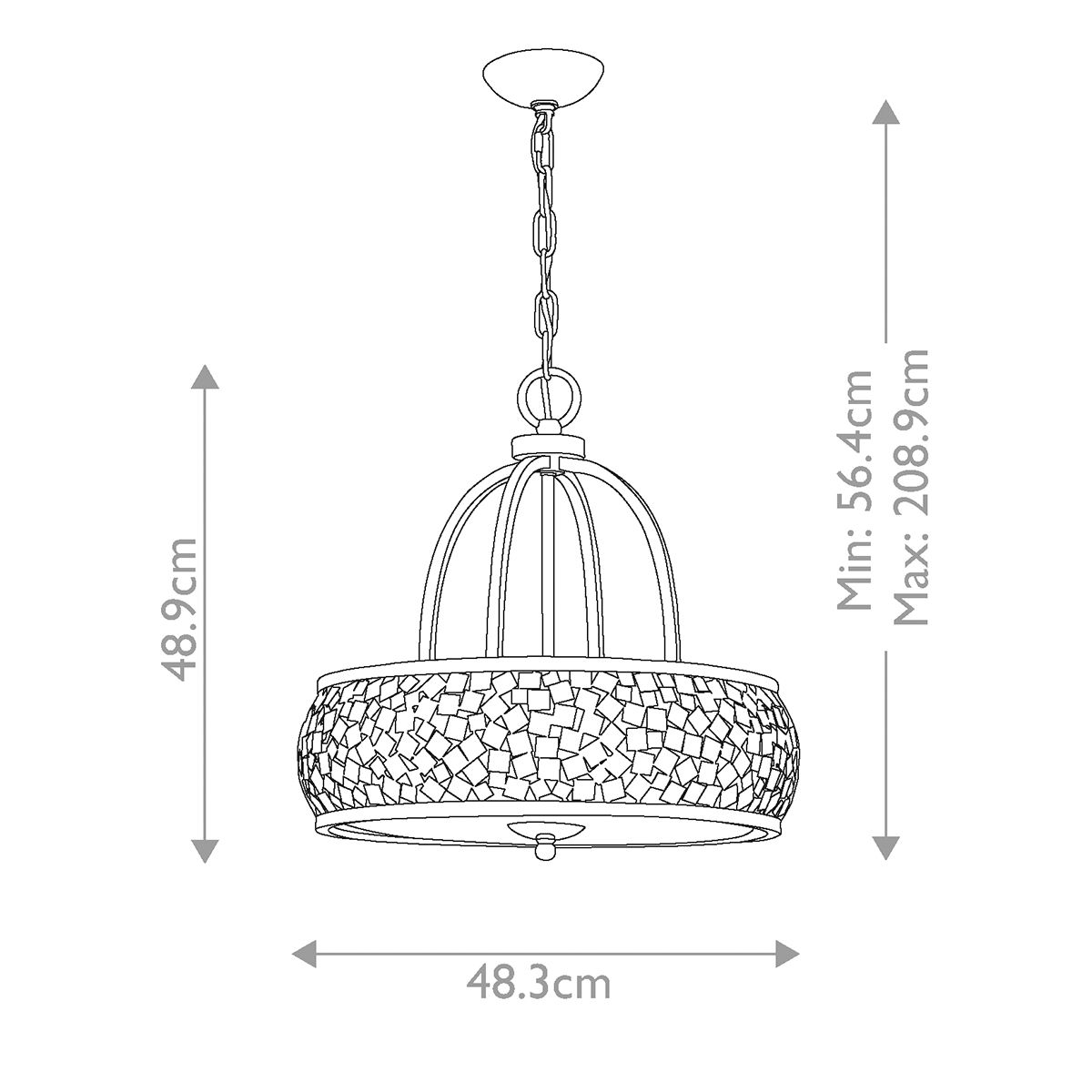 Feiss Chandelier from the Zara range. Zara 4 Light Chandelier – SKU FE-ZARA4