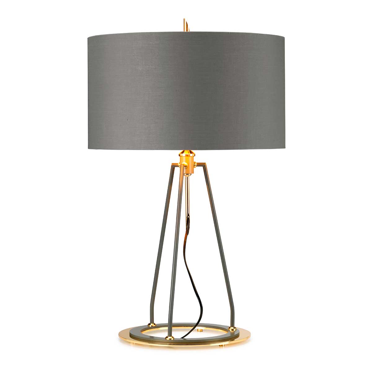 Elstead Lighting Table Lamp from the Ferrara range. Ferrara Table Lamp - Grey and Polished Gold Product Code = FERRARA-TL-GPG