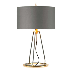 Elstead Lighting Table Lamp from the Ferrara range. Ferrara Table Lamp - Grey and Polished Gold Product Code = FERRARA-TL-GPG