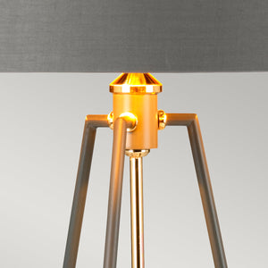 Elstead Lighting Table Lamp from the Ferrara range. Ferrara Table Lamp - Grey and Polished Gold Product Code = FERRARA-TL-GPG