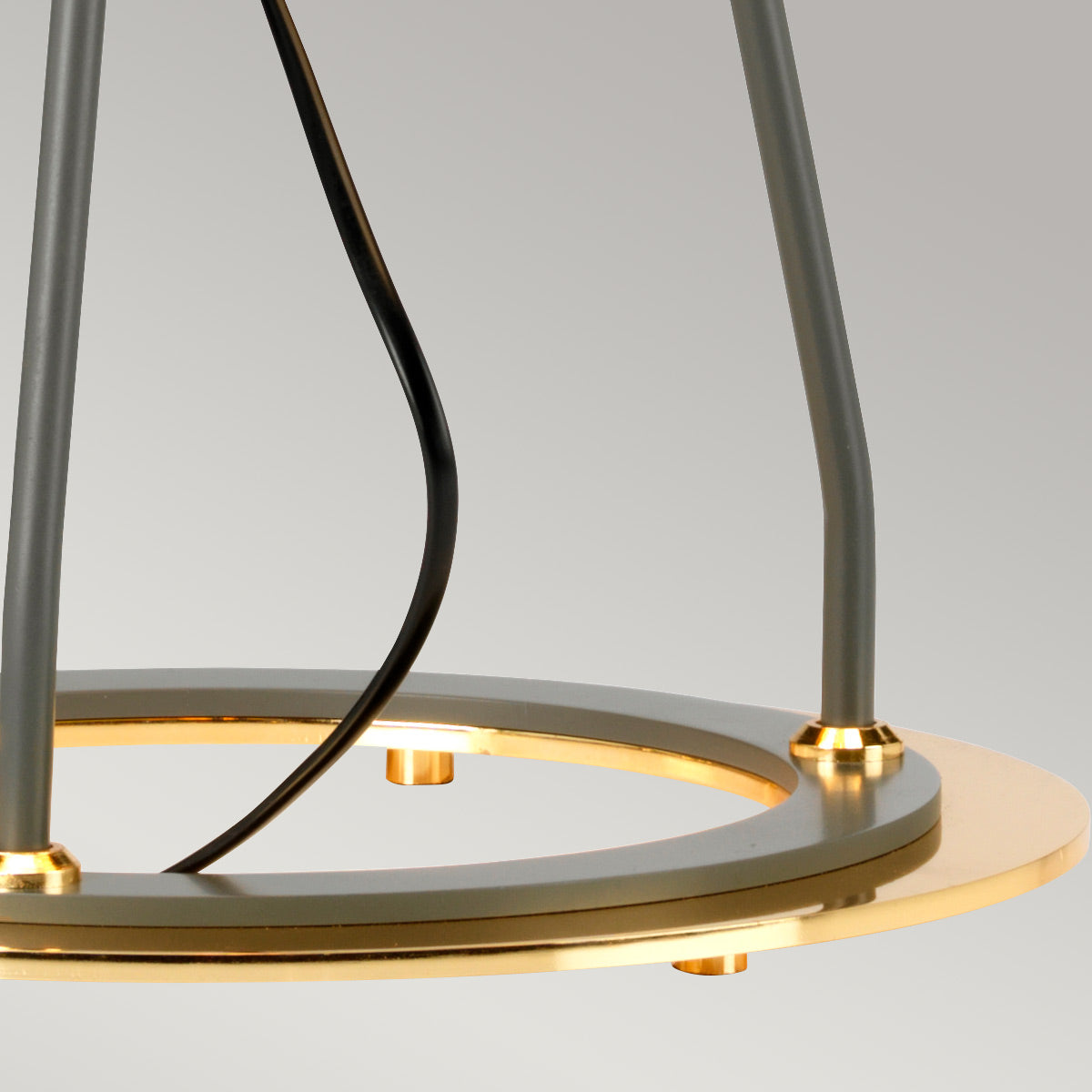 Elstead Lighting Table Lamp from the Ferrara range. Ferrara Table Lamp - Grey and Polished Gold Product Code = FERRARA-TL-GPG