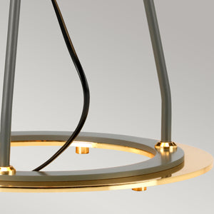 Elstead Lighting Table Lamp from the Ferrara range. Ferrara Table Lamp - Grey and Polished Gold Product Code = FERRARA-TL-GPG
