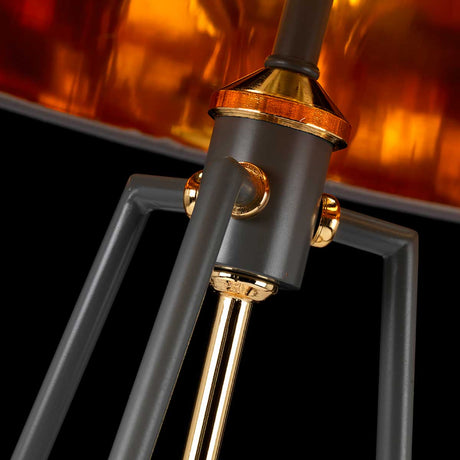 Elstead Lighting Table Lamp from the Ferrara range. Ferrara Table Lamp - Grey and Polished Gold Product Code = FERRARA-TL-GPG
