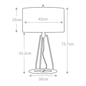 Elstead Lighting Table Lamp from the Ferrara range. Ferrara Table Lamp - Grey and Polished Gold Product Code = FERRARA-TL-GPG