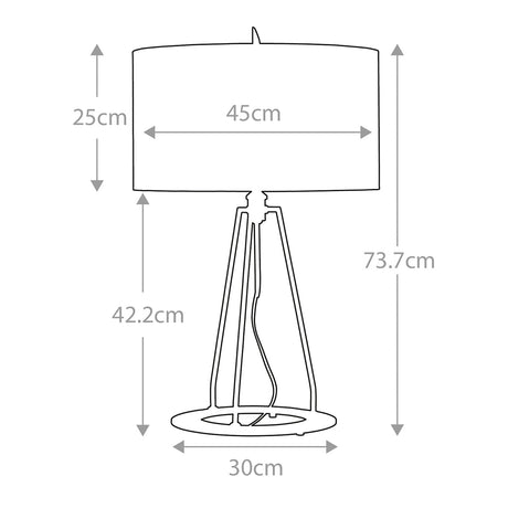 Elstead Lighting Table Lamp from the Ferrara range. Ferrara Table Lamp - Grey and Polished Gold Product Code = FERRARA-TL-GPG