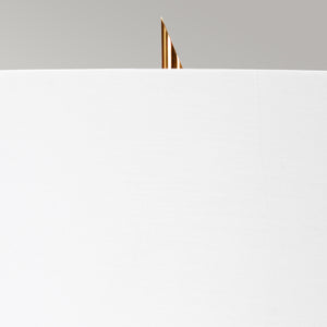 Elstead Lighting Table Lamp from the Ferrara range. Ferrara Table Lamp - White and Polished Gold Product Code = FERRARA-TL-WPG