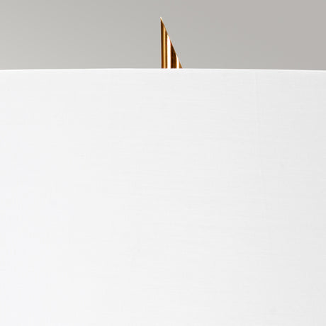 Elstead Lighting Table Lamp from the Ferrara range. Ferrara Table Lamp - White and Polished Gold Product Code = FERRARA-TL-WPG