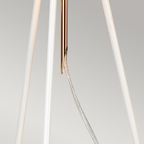 Elstead Lighting Table Lamp from the Ferrara range. Ferrara Table Lamp - White and Polished Gold Product Code = FERRARA-TL-WPG