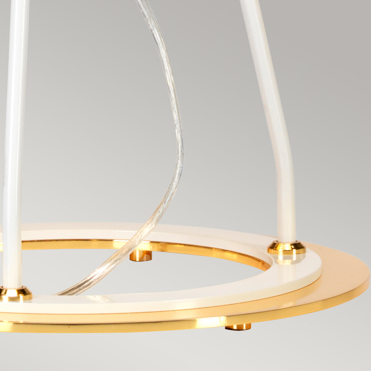 Elstead Lighting Table Lamp from the Ferrara range. Ferrara Table Lamp - White and Polished Gold Product Code = FERRARA-TL-WPG