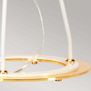 Elstead Lighting Table Lamp from the Ferrara range. Ferrara Table Lamp - White and Polished Gold Product Code = FERRARA-TL-WPG