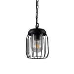 Magnalux FIN01PBL Finch IP44 Black Cage Hanging Pendant Light