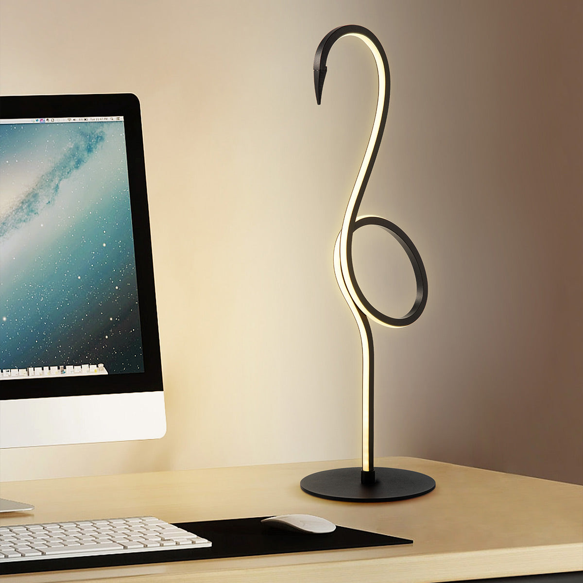 Elstead Lighting Table Lamp from the Flamingo range. Flamingo LED Table Lamp - Black Product Code = FLAMINGO-TL-BLK