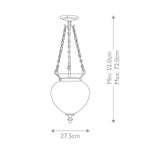 Elstead Lighting Pendant from the Finsbury Park range. Finsbury Park 3 Light Medium Pendant – SKU FP-P-M-POL-NCKL