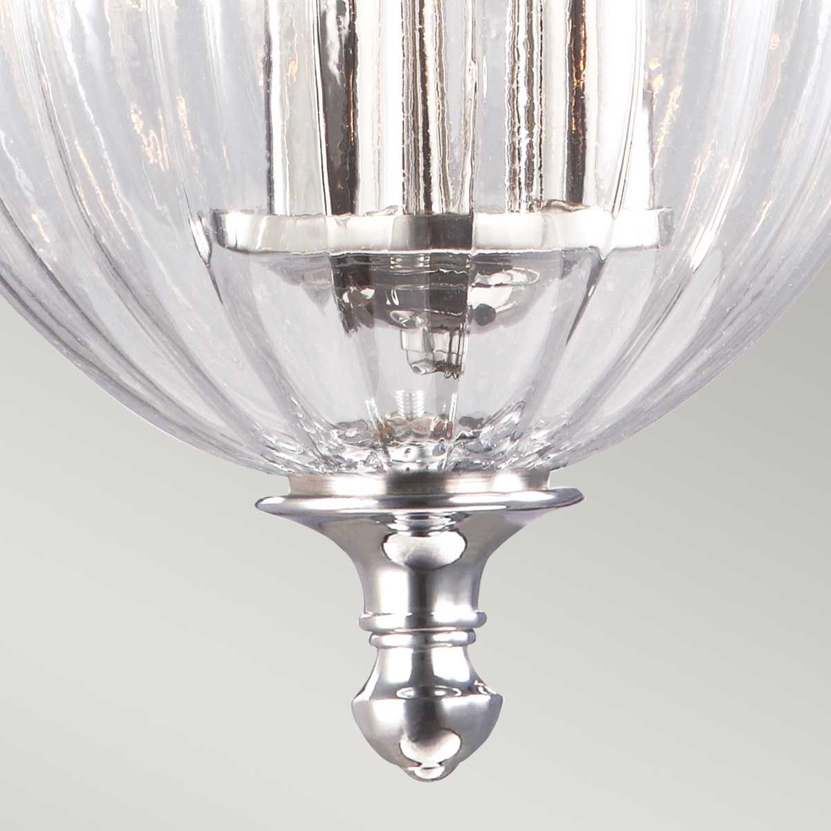 Elstead Lighting Pendant from the Finsbury Park range. Finsbury Park 3 Light small Pendant – SKU FP-P-S-POL-NCKL