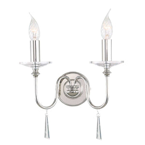 Elstead Lighting Wall Light from the Finsbury Park range. Finsbury Park 2 Light Wall Light Product Code = FP2-POL-NICKEL