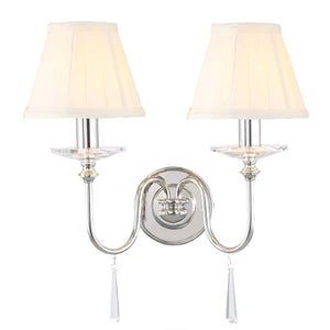 Elstead Lighting Wall Light from the Finsbury Park range. Finsbury Park 2 Light Wall Light Product Code = FP2-POL-NICKEL