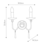 Elstead Lighting Wall Light from the Finsbury Park range. Finsbury Park 2 Light Wall Light – SKU FP2-POL-NICKEL