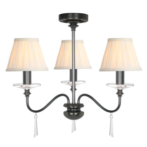 Elstead Lighting Chandelier from the Finsbury Park  range. Finsbury Park 3 Light Chandelier Product Code = FP3-OLD-BRZ