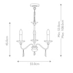 Elstead Lighting Chandelier from the Finsbury Park  range. Finsbury Park 3 Light Chandelier Product Code = FP3-OLD-BRZ