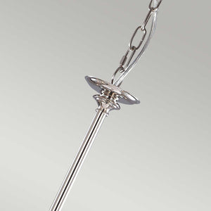 Elstead Lighting Chandelier from the Finsbury Park range. Finsbury Park 9 Light Chandelier Product Code = FP9-POL-NICKEL