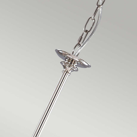 Elstead Lighting Chandelier from the Finsbury Park range. Finsbury Park 9 Light Chandelier Product Code = FP9-POL-NICKEL