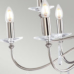 Elstead Lighting Chandelier from the Finsbury Park range. Finsbury Park 9 Light Chandelier – SKU FP9-POL-NICKEL