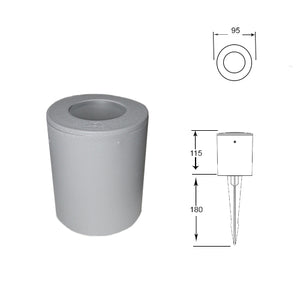 Magnalux Franca 90 Black LED 3.5W CCT Spike Light Part Number - FRANCA90SPIKEGY