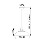 Elstead Lighting Pendant from the Franklin range. Franklin 1 Light Pendant – SKU FRANKLIN-P-CR