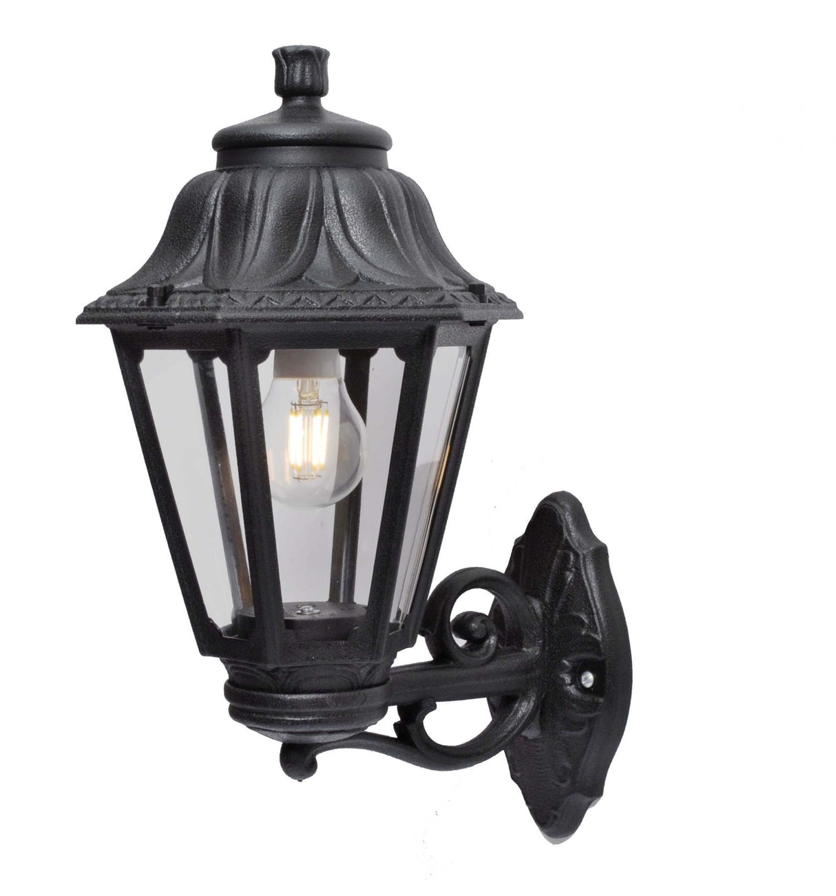 Magnalux Bisso/Anna Black Clear E27 Wall Light Part Number - BISSO/ANNA