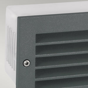 Norlys Grimstad LED Recessed Louvre Wall Light Graphite G-STAD-LVD-LED-G