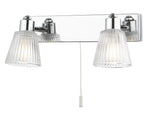 Magnalux Gatsby 2 Light Bathroom Wall Light Polished Chrome Part Number - GAT02CHWL