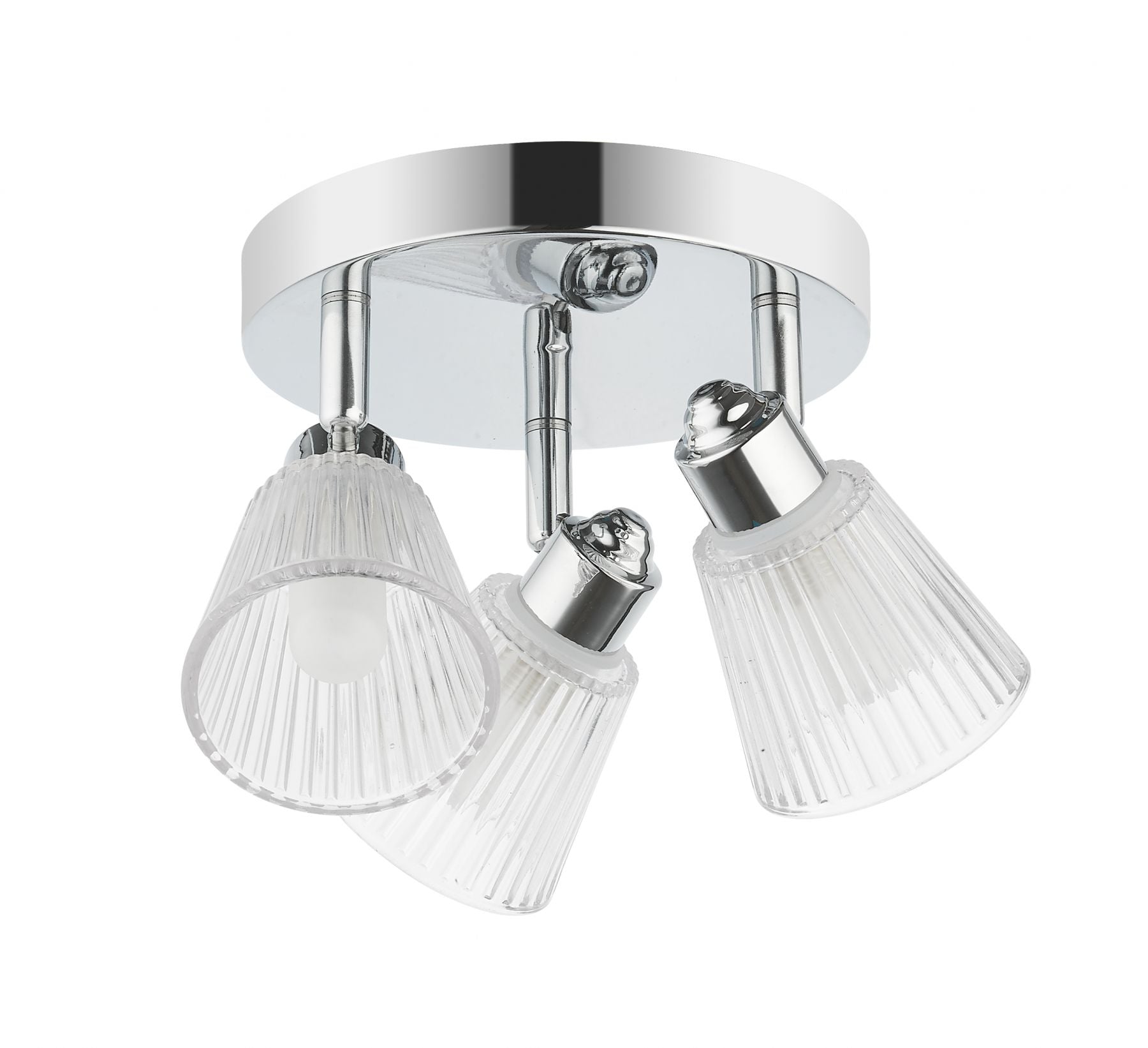 Magnalux Gatsby 3 Light Bathroom Ceiling Light Polished Chrome Part Number - GAT03CH