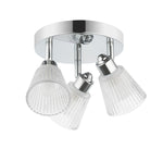 Magnalux Gatsby 3 Light Bathroom Ceiling Light Polished Chrome Part Number - GAT03CH