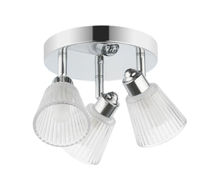 Magnalux Gatsby 3 Light Bathroom Ceiling Light Polished Chrome Part Number - GAT03CH
