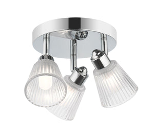 Magnalux Gatsby 3 Light Bathroom Ceiling Light Polished Chrome Part Number - GAT03CH