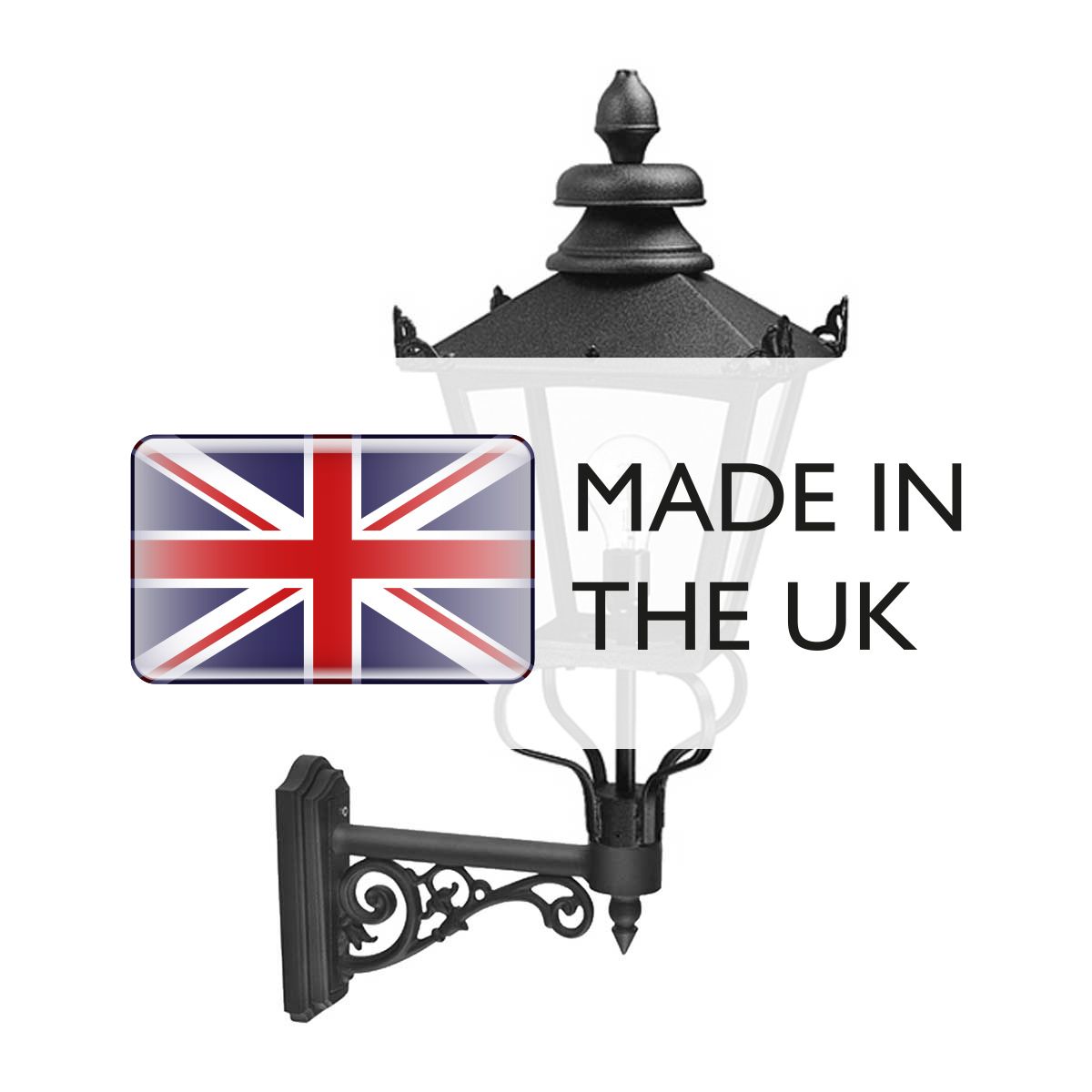 Elstead Lighting Outdoor Wall Light from the Grampian range. Grampian 1 Light Wall Lantern – SKU GB1-BLACK