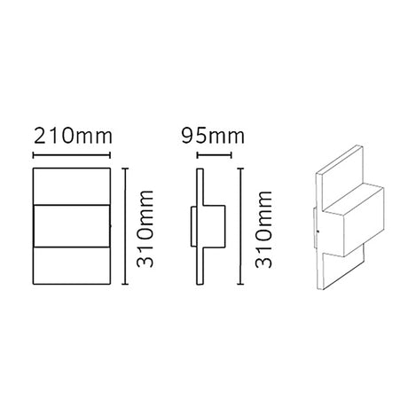Norlys Geneve E27 Wall Lantern - Graphite GENEVE-E27-GRA