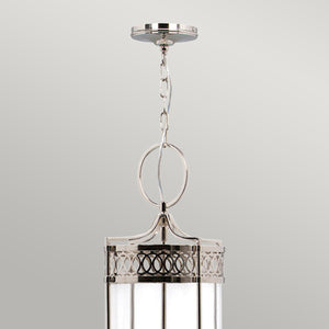 Elstead Lighting Pendant from the Guildhall range. Guildhall Pendant - Polished Nickel  Product Code = GH-P-PN