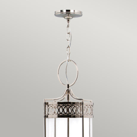 Elstead Lighting Pendant from the Guildhall range. Guildhall Pendant - Polished Nickel  Product Code = GH-P-PN
