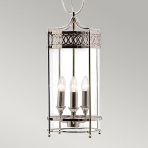 Elstead Lighting Pendant from the Guildhall range. Guildhall Pendant - Polished Nickel  Product Code = GH-P-PN