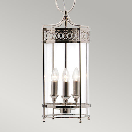 Elstead Lighting Pendant from the Guildhall range. Guildhall Pendant - Polished Nickel  Product Code = GH-P-PN